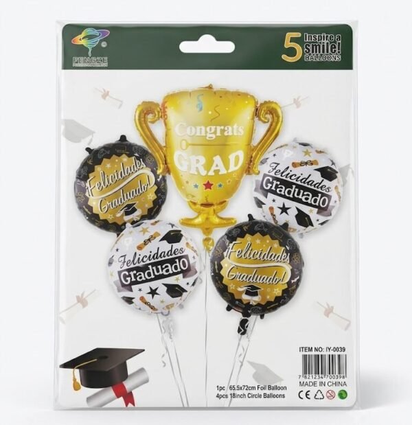 SET 5 GLOBOS EGRESADO COPA