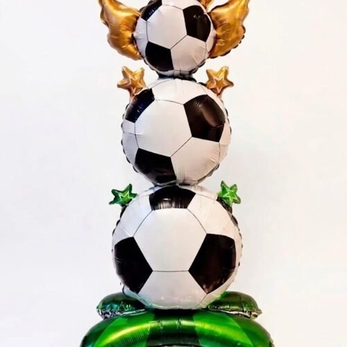 GLOBO MUNDIAL 3 PELOTAS-ALAS-CORONA 62X150