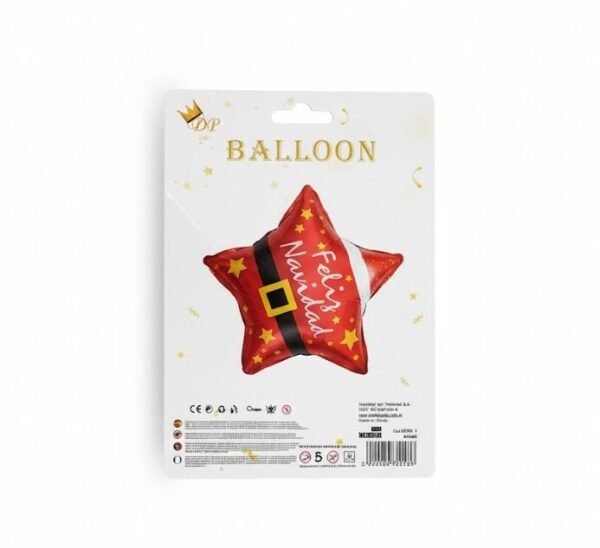GLOBO METALIZADO FELIZ NAVIDAD