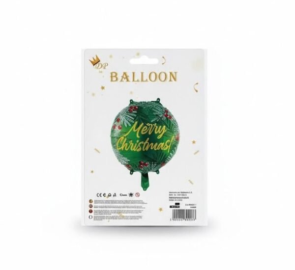 GLOBO METALIZADO FELIZ NAVIDAD