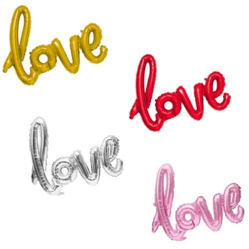 GLOBO METALIZADO LETRA LOVE