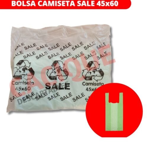 BOLSA CAMISETA 45X60 SALE COLOR