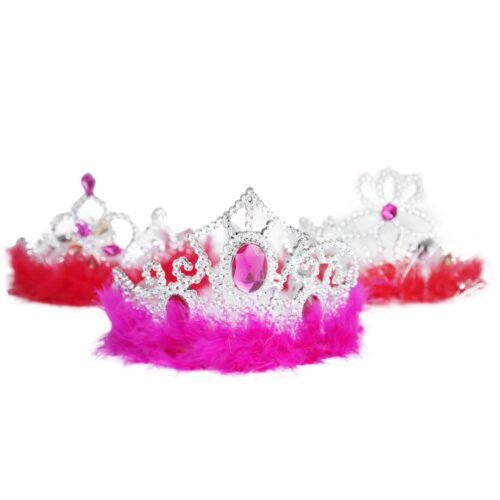 CORONA PLASTICA CON PLUMAS