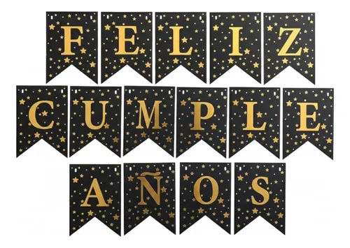 BANDERIN ESTAMPADO CONFETI-ESTRELLAS