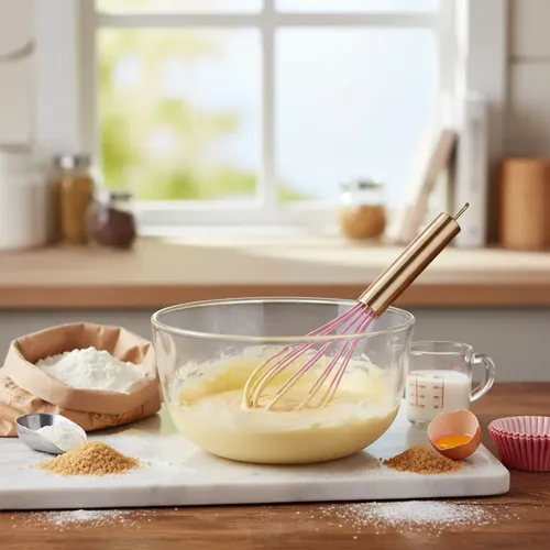 BATIDOR SILICONA CON MANGO ACERO