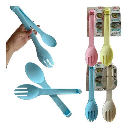 PINZA ENSALADERA DOBLE USO PLASTICO
