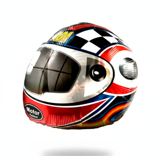 GLOBO METALIZADO SILUETA CASCO 51X53