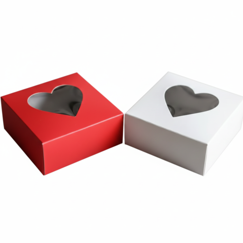CAJA DIV CORAZON COLOR Y BLANCA 18X18X7