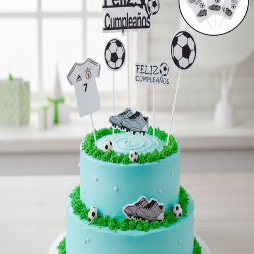 TOPPER FUTBOL FELIZ CUMPLEAñOS