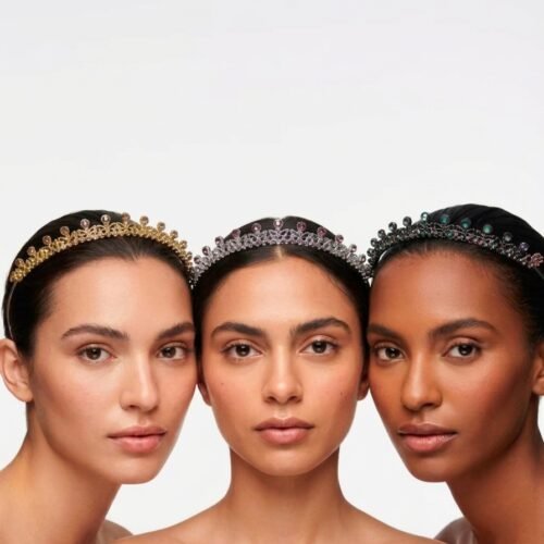 CORONA METAL TIARA FINA CON STRAS -PERLA