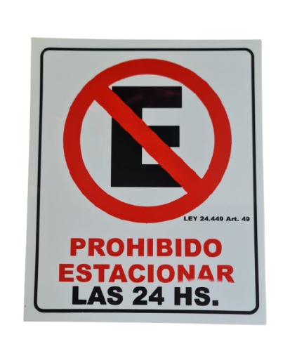 VINILO PROHIBIDO ESTACIONAR 12X12
