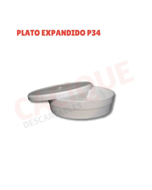 PLATO EXPANDIDO P34 X 1000 CC CON TAPA X UNID