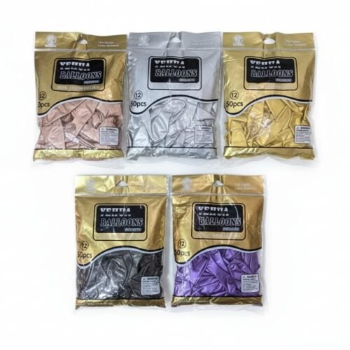 GLOBO LATEX PERLADO CHROME 12PULG X50UNID