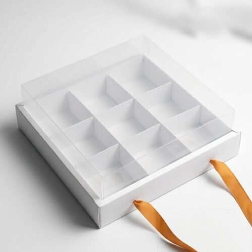 CAJA SUR CON SEPARADORES TAPA ACETATO 28.5X28.5X10