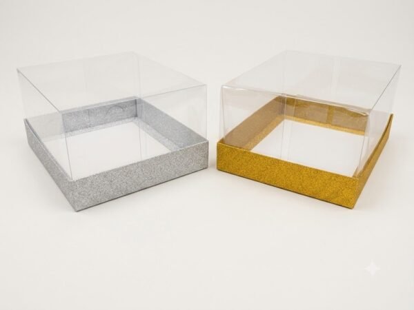 MADRE26 CAJA IMPORTADA PLATA-DORADA TAPA ACETATO 10X22.5X15
