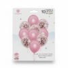 GLOBO LATEX SET 10 PERLADO Y CONFETTI