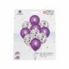 GLOBO LATEX SET 10 PERLADO Y CONFETTI