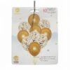 GLOBO LATEX SET 10 PERLADO Y CONFETTI