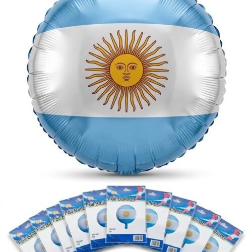 GLOBO METALIZADO REDONDO ARGENTINA18PULG (45CM)