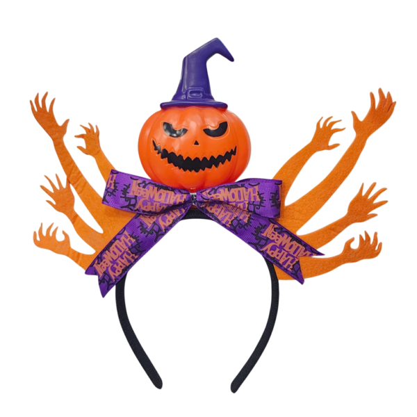 HA26 VINCHA HALLOWEEN CON CALABAZA