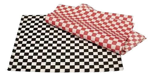 PAPEL PARAFINADO CUADRO ROJO-NEGRO 30X40