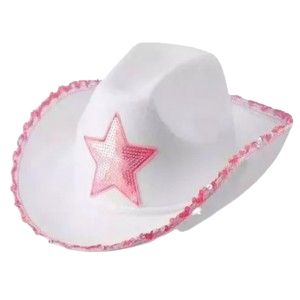 SOMBRERO COWBOY CON ESTRAS Y LENTEJUELAS