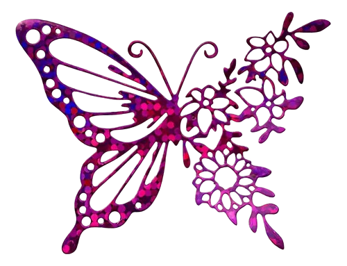 MARIPOSA HOLOGRAFICA DOBLE MEDIANA