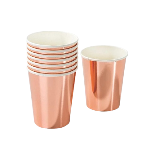 VASO POLIPAPEL METALIZADO 200CCX10UNID