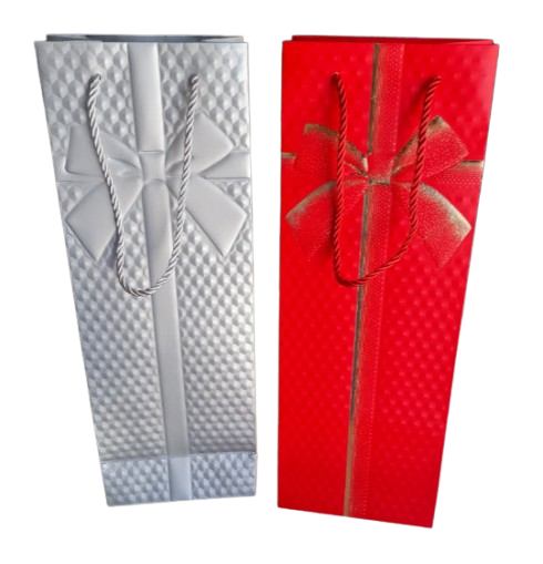BOLSA DE REGALO PARA VINO VARIOS MOTIVOS CON MANIJA