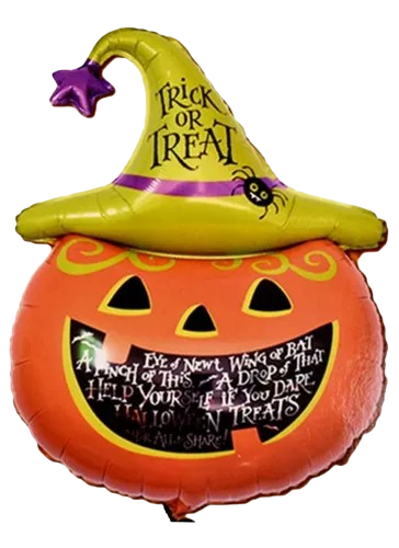 HA26 GLOBO SILUETA CALABAZA HALLOWEEN 80CM
