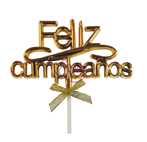 TOPPER 3D FELIZ CUMPLE -CURSIVA-15AñO