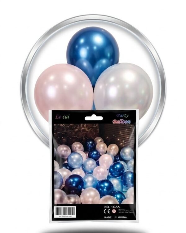 GLOBO LATEX PERLADO TRICOLOR X20UNID