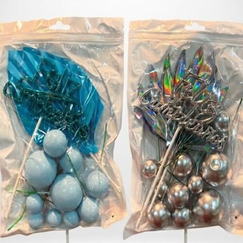 TOPPER SET 13 PIEZAS PELOTAS-FELIZ CUMPLEAñO
