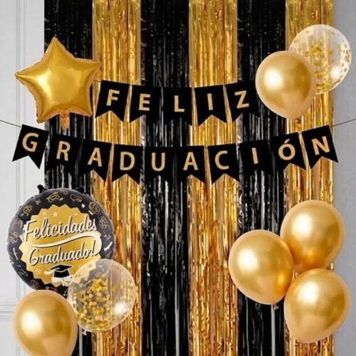 CORTINA FELIZ GRADUACION 1X2M