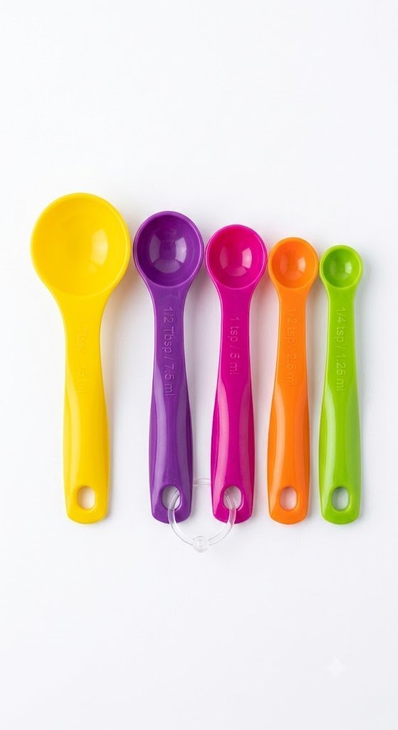 SET 5 CUCHARAS MEDIDORAS PLASTICA