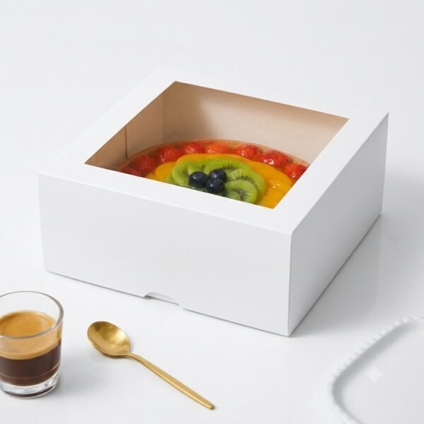 CAJA MEDORO CARTULINA CON VISOR 25X25X10