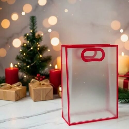 BOLSA PVC MANIJA CON BORDE COLOR 35X24X10