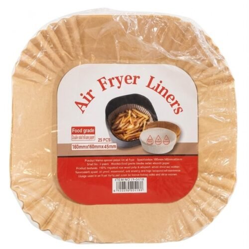 PAPEL PARA AIR FRYER CUADRADO 16CMX25UNID