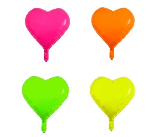 GLOBO CORAZON NEON 18PULG