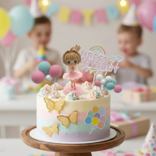TOPPER SET 27 PIEZA  BAILARINA-MARIPOSA-ESFERA